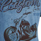 Chic Blue Cotton Tee with Signature Design