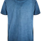 Chic Blue Cotton Tee with Signature Design