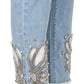 Chic Light Blue Denim with Shimmer Detail