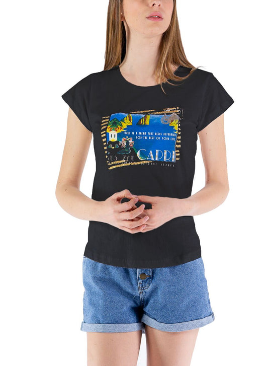 Chic Capri Design Regular Fit Tee