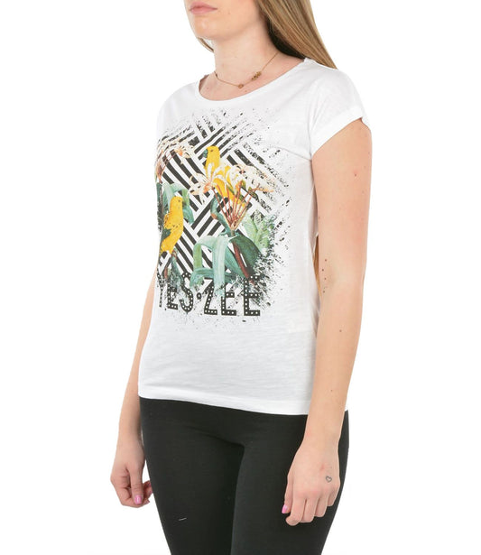 Chic White Tee with Signature Design