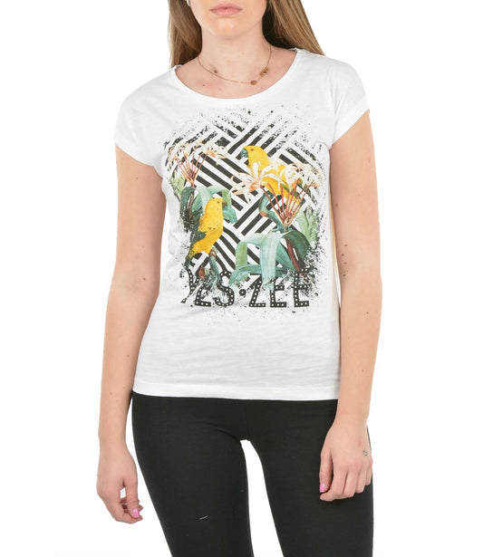 Chic White Tee with Signature Design