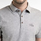 Sophisticated Gray Cotton Polo for Men