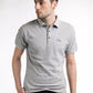 Sophisticated Gray Cotton Polo for Men