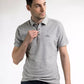Sophisticated Gray Cotton Polo for Men