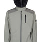 Chic Gray Hooded Jacket with Ample Pockets