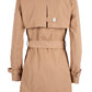 Chic Beige Polyester Trench Coat