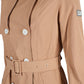 Chic Beige Polyester Trench Coat