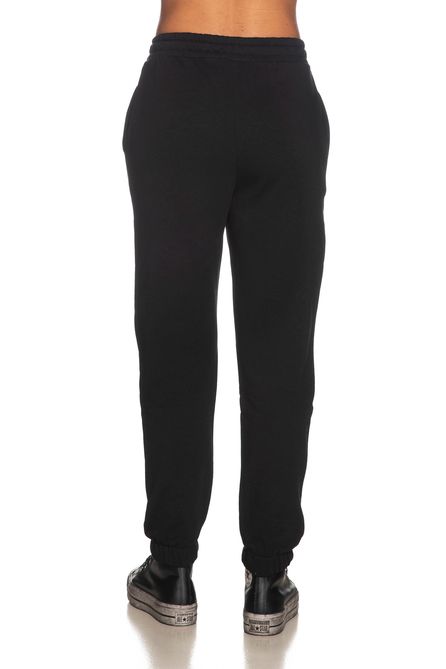 Chic Black Elasticized Cotton Pants