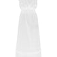 Elegant Sleeveless White Dress with Rouges