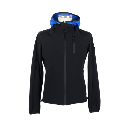 Elegant Black Hooded Jacket for Men