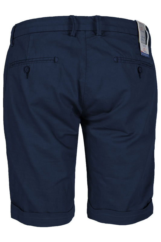 Chic Blue Cotton Bermuda Shorts with Stretch