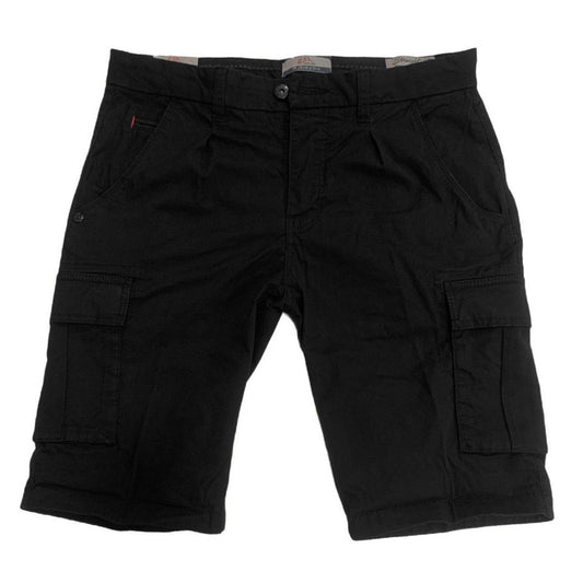 Sleek Black Bermuda Cargo Shorts