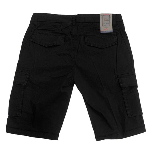 Sleek Black Bermuda Cargo Shorts