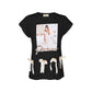 Chic Black Jersey with Dazzling Details