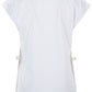 Chic White Cotton Tee with Signature Detail