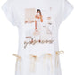 Chic White Cotton Tee with Signature Detail