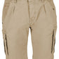 Beige Cargo Bermuda Shorts with Stretch Comfort