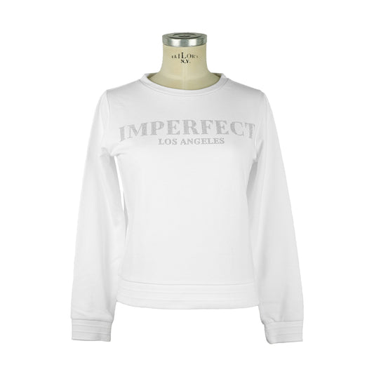 Chic Cotton Blend Sweatshirt with Brass Accent