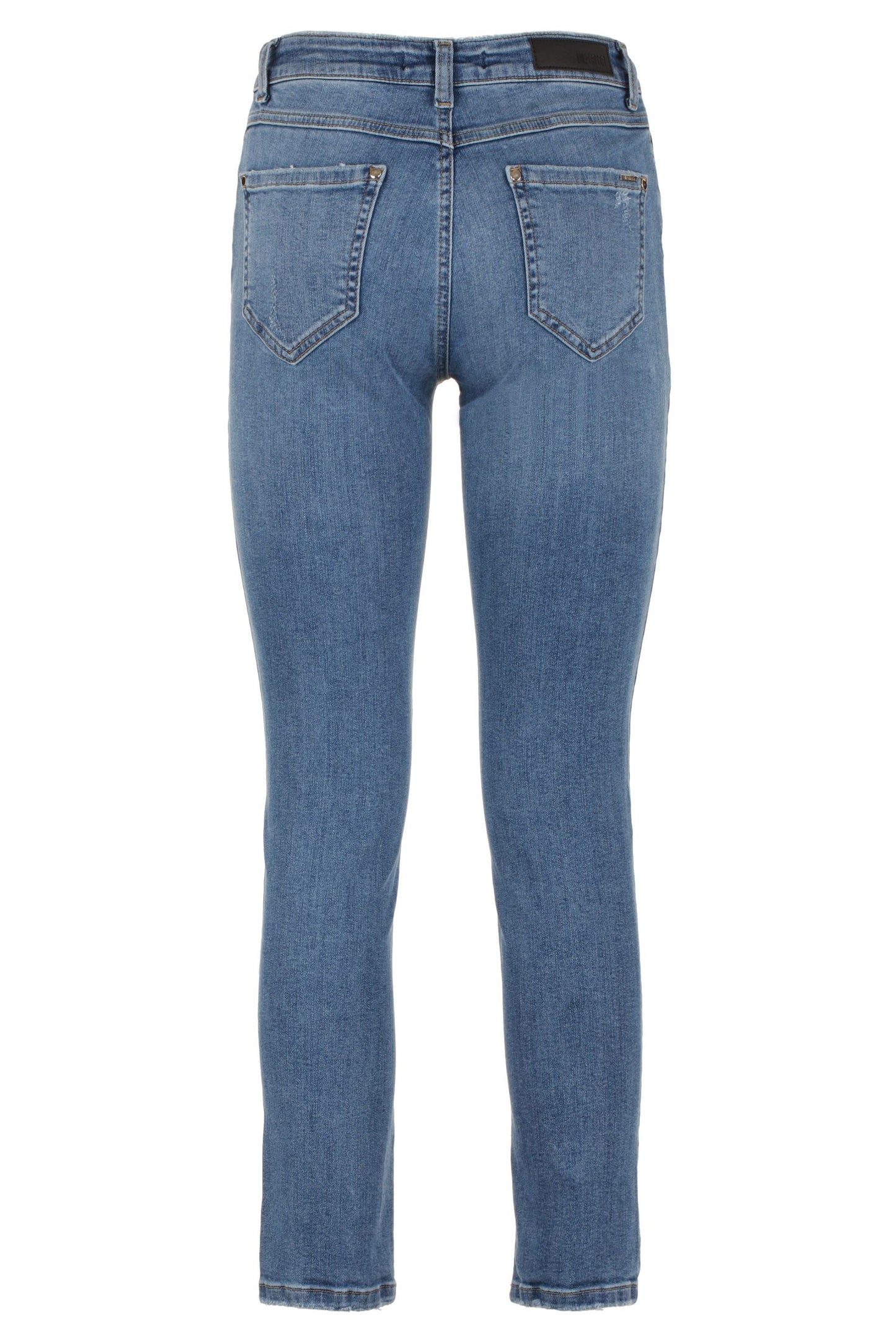 Chic Imperfect Blue Stretch Cotton Denim