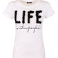Pristine White Textured Tee For Trendsetters