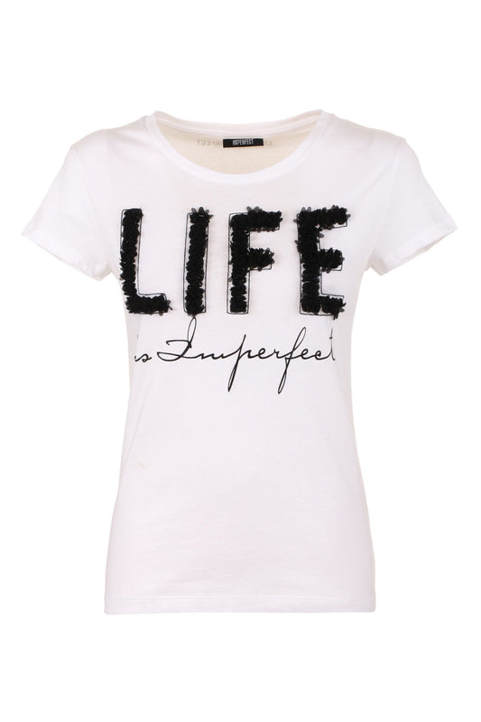 Pristine White Textured Tee For Trendsetters