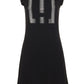 Elegant Black Logo Cotton Dress