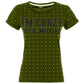 Army Green Strass Embellished Cotton Tee