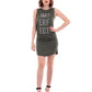 Army Green Maxi Tank Dress with Embellishments