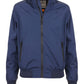 Chic Blue Hooded Jacket for the Modern Man