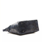 Elegant Blue Python Print Leather Shoulder Bag