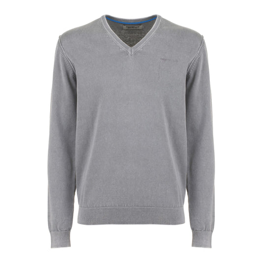 Chic Gray Cotone Sweatshirt - Men's Casual Wear