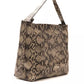 Elegant Python Print Leather Shoulder Bag