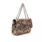 Elegant Python Print Leather Crossbody Bag