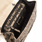 Elegant Python Print Leather Crossbody Bag