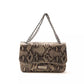 Elegant Python Print Leather Crossbody Bag