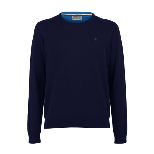 Chic Cotton Crew Neck Men's Sweater