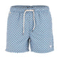 Elegant Blue Boxer Swim Shorts - Luxe Poolside Attire
