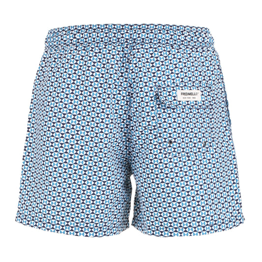 Elegant Blue Boxer Swim Shorts - Luxe Poolside Attire