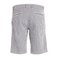 Chic Striped Cotton Bermuda Shorts