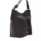 Sleek Black Leather Shoulder Bag