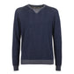 Chic Blue Cotton Sweatshirt for Men