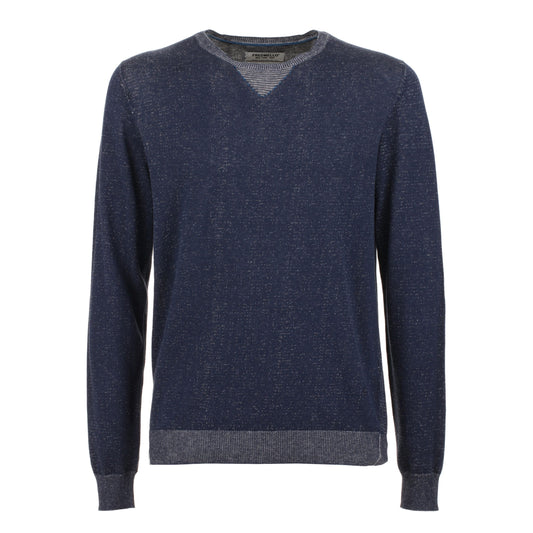 Chic Blue Cotton Sweatshirt for Men