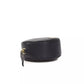 Elegant Gray Oval Leather Crossbody Bag