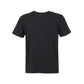 Sleek Black Cotton Tee with Artistic Prints