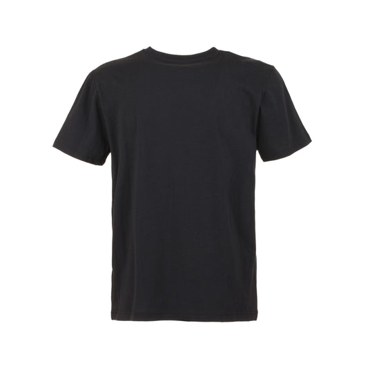 Sleek Black Cotton Tee with Artistic Prints