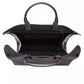 Chic Gray Crocodile-Print Leather Tote