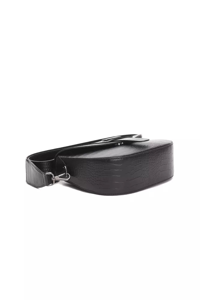 Elegant Croc-Effect Leather Crossbody Bag