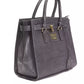 Elegant Crocodile-Print Leather Tote