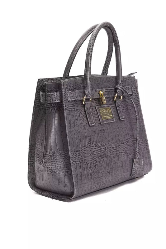 Elegant Crocodile-Print Leather Tote